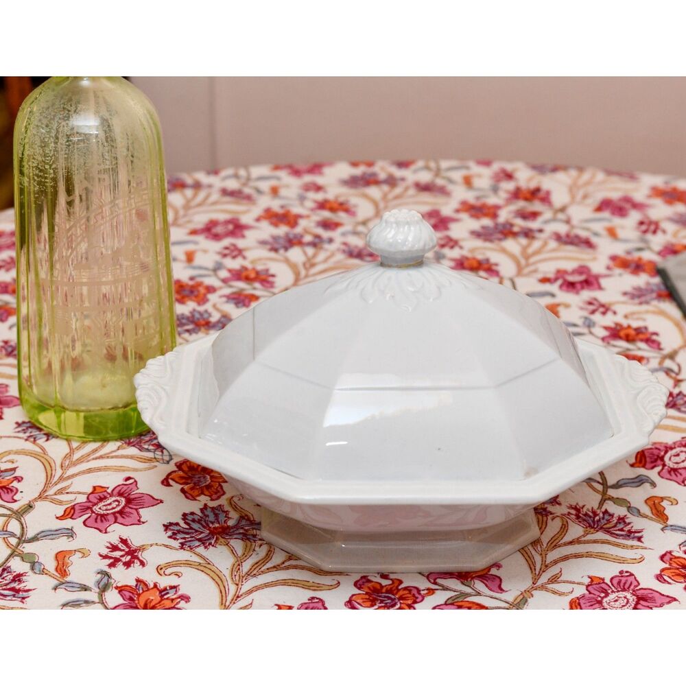Antique John Alcock Imperial Ironstone China Covered Serving Dish c. 1853–1861